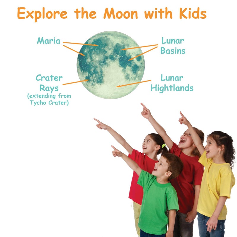 MAFOX Glow in The Dark Wall or Moon Stickers â€“ Luminous Decal Stickers for Simulated Moon Effect at Night â€“ Ideal Kids Decor or Adults â€“ for Kids Boys Girls - Image 5